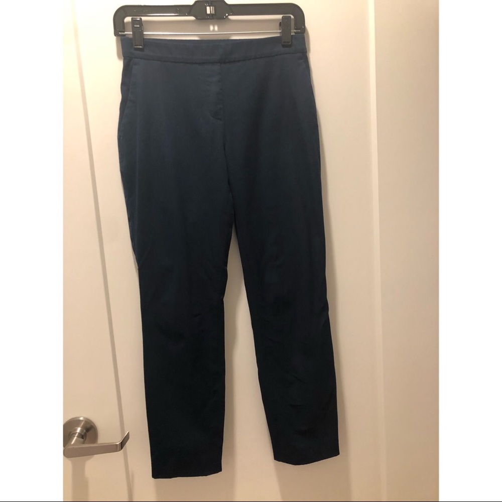 Theory cotton pant size 00 color navy